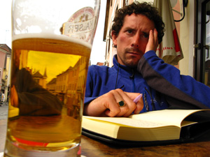 Photo: Route planning over a beer en Melk on the Danube, Austria