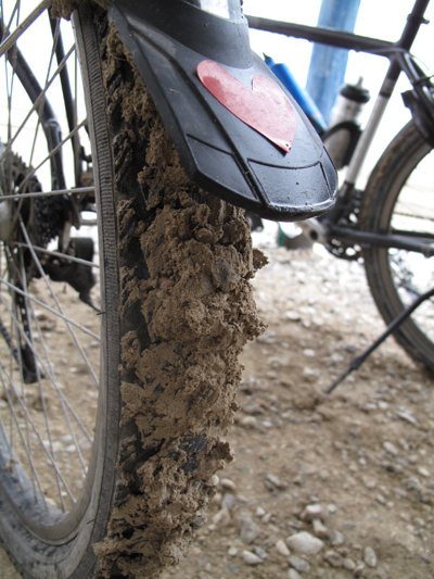 muddy wheel
